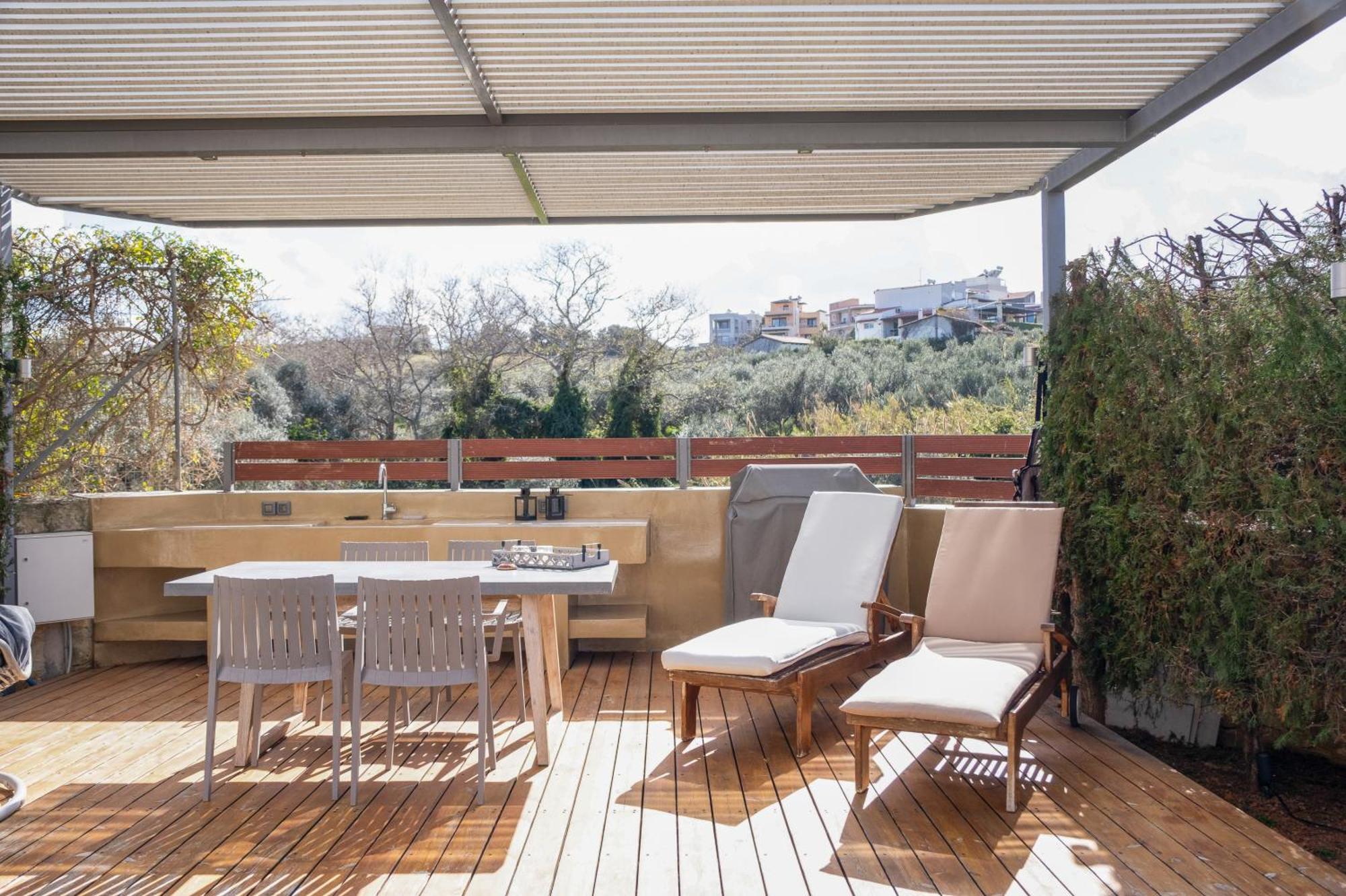 Glaros Casa Verde - Cozy Flat With Garden Near Beach 카토다라초 외부 사진