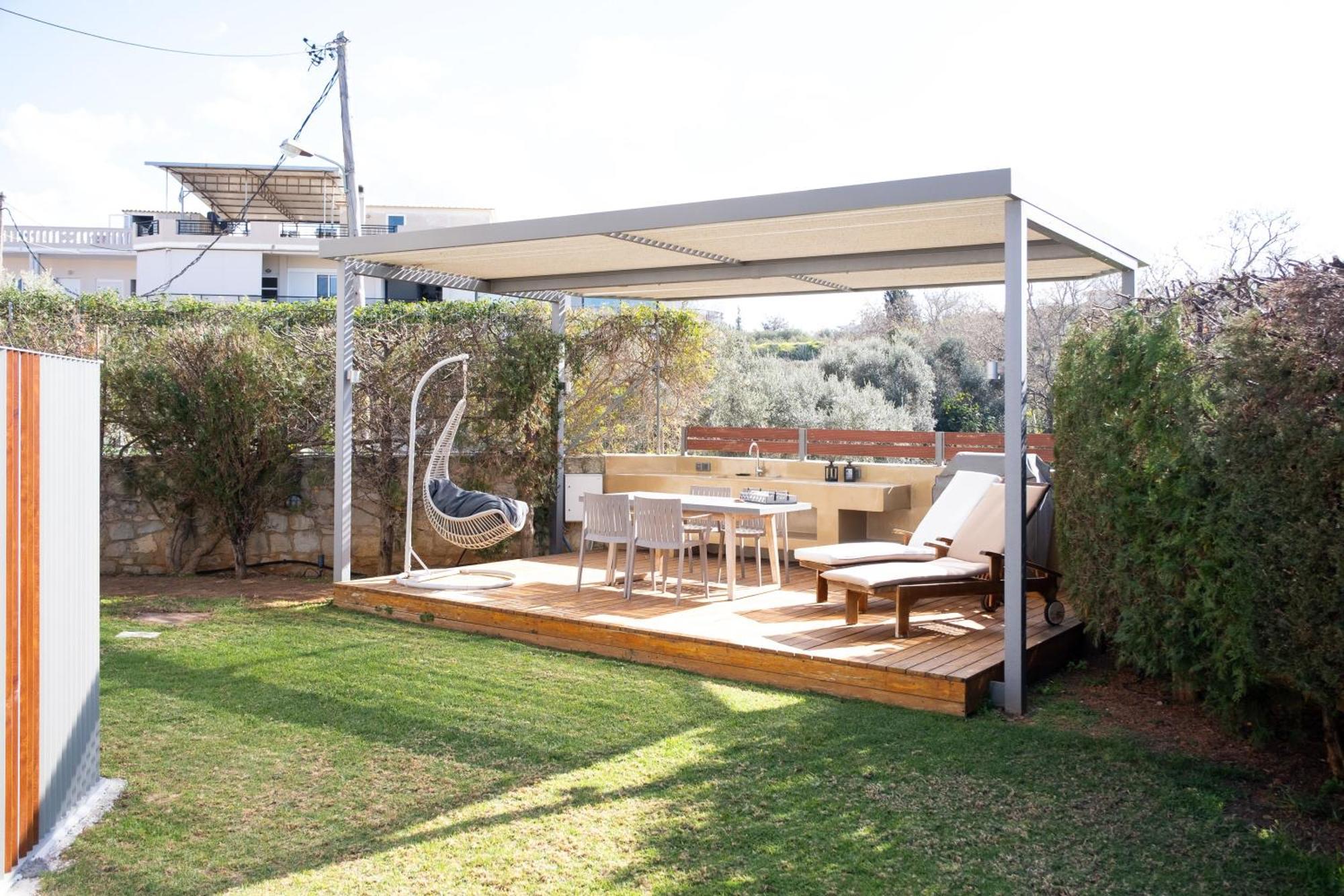 Glaros Casa Verde - Cozy Flat With Garden Near Beach 카토다라초 외부 사진